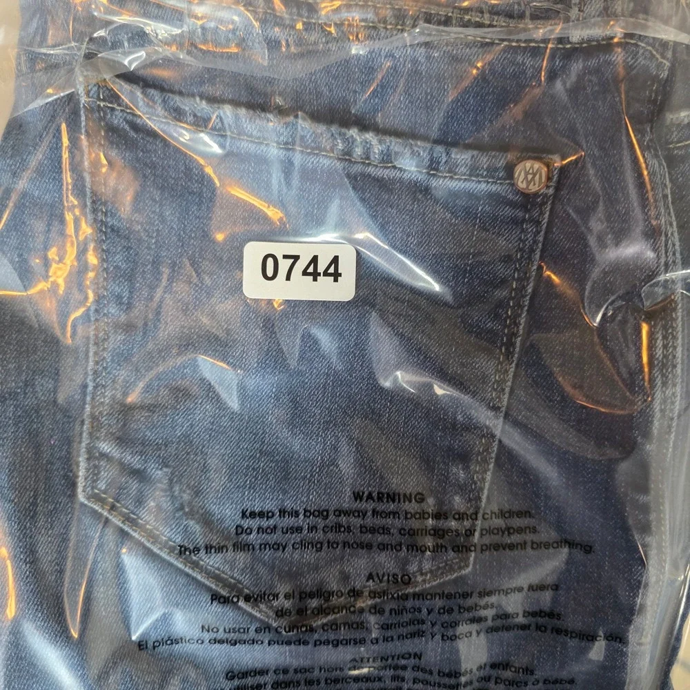 Mavi Jeans Denim Men 32x32 Blue Slim Straight Medium Wash Whiskered Stretch